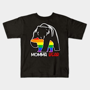 LGBT Mama Momma Bear Gay Pride Proud Mom Mother's Day Kids T-Shirt